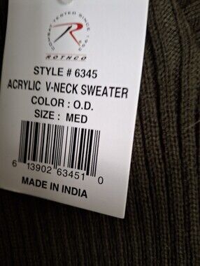 Rothco GI Style Acrylic V-Neck Sweather